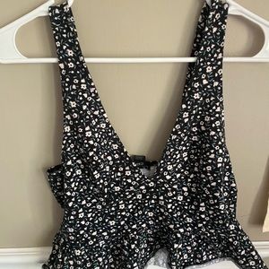 Cropped Peplum Top F21